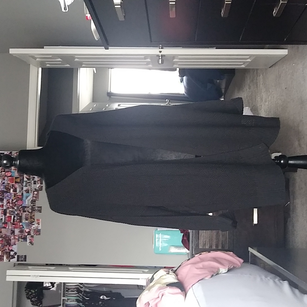 Black knitted cardigan